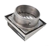 Desiumite Stainless Steel Exhaust Grille Wall Ventilation Hood 304 Metal Air Outlet For Kitchen, Bathroom And Office Ventilation Adjustable Indoor Ceiling Installation(150MM)