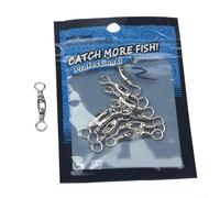 Desiumite Stainless Steel Fishing Swivels - Heavy-Duty Rotating Terminal Tackle for Main Line to Leader, Sinker or Bait Connection, 8-Shaped For Ring(2)