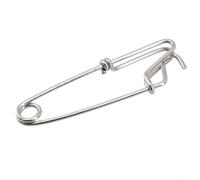 Desiumite Stainless Steel Long Line Clips for Tuna, For Shark, and Crab Fishing - Heavy Duty Bait Trap Lock with Swivel Snap, Float Line Attachment (Pack of 1)(A 20 * 80mm)