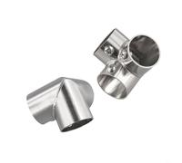 Desiumite Stainless Steel Pipe Connector for Clothes Rail Flange, Right Angle Shelf Bracket with 26mm Inner Diameter, Rust Resistant Silver Finish for Greenhouse, Furnitu(Right angle 3 way)
