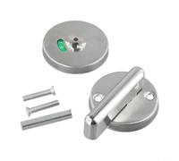 Desiumite Stainless Steel Vacant Engaged Indicator Bolt Bathroom Privacy Wc Toilet Door Lock with Red Plus Green Display for Public Restrooms Simple Mount Brushed Finis