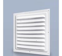 Desiumite Stainless Steel Ventilation Grille for Ceiling and Side Wall For HVAC Systems, 25 x 25 cm Louvered Air Return Cover, White Duct Vent Grille(1pc)