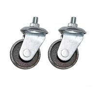 Desiumite Steel Caster Wheels 2 Pcs for Under Car Lift and Trailer - Horizontal Mount Replacement with High Universality Fitment, Compatible with Floor Jacks and Lifters(16mm)