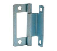 Desiumite Steel Cranked Flush Hinges 50x23mm Zinc Plated for 15-19mm Cupboard or Louvre Doors, Caravan and Mobile Home Cabinet Door Hardware, Includes Screws, 2/5/10(5pc)