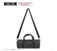 Desiumite Storage Bag for Xiaomi Sound Party Speaker Pro, Protective | Fabric Case with Compact Design for Travel and Home Organization, Black Cover 25x10x5cm(Black+Strap)