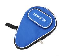 Desiumite Table Tennis Racket Bag for Ping Pong - Oxford Cloth Storage Case with Sponge Padding, Fits 1 Paddle & 3 Balls, Compact 30 x 20 cm Travel-Friendly(Blue)