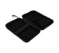 Desiumite Table Tennis Racket Cover for Double Paddle Storage, Carry Case for Ping Pong with Ball Holder, Fits 2 Paddles & 3+ Balls, 180° Open, PU(Black)