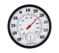 Desiumite Thermometer for Indoor and Outdoor Use Waterproof Plastic Wall Mounted Garden Thermometer with Dial Scale Measurement Suitable for Greenhouses, Kitchens, Be(20mm)