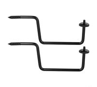 Desiumite Trail Camera Holder for Hunting Cameras - Steel Tree Mount with 1/4"-20 Thread, Self-Tapping Screw, Outdoor-Long lasting, Black (Pack of 1)(2pcs)