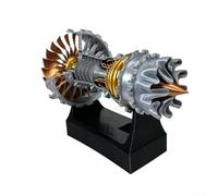 Desiumite Turbofan Engine Model 3D Printed Aircraft Jet Engine Replica TR900 Turbojet Display for Aviation Enthusiasts Educational Collectible A380 Inspired Silver Black