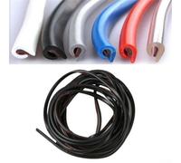 Desiumite U-Shaped Rubber Seal Strip for Car Door for Edge Guard - 5m Long PVC Trim Molding Protector, Compatible with Most Vehicles, for Easy to Install, Black/Blue/White/Gray/T(Black)