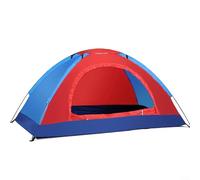 Desiumite Ultralight Camping Tent with Shelters Carry Bag for Backpacking Trip Hiking in Green, Army Green, Orange or Pink(Red blue 1 person)