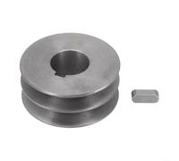 Desiumite V-Belt Pulley A Type Double Groove Cast Iron Motor Pulley for Power Tools, Compatible with A Series Timing Belt, 50mm-100mm Diameter (Pack of 1)(72x31x28mm)