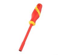 Desiumite VDE Insulated Socket Wrench for 1000V High Voltage Electrical Work, Made with Alloy Steel & TPE, Red Safety Design, Compatible with 4mm-14mm Sockets(4mm)