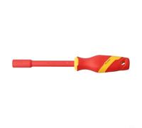 Desiumite VDE Insulated Socket Wrench for 1000V High Voltage Electrical Work, Made with Alloy Steel & TPE, Red Safety Design, Compatible with 4mm-14mm Sockets(9mm)