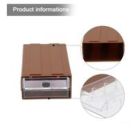Desiumite Wall Plastic Hardware Organizer Storage Box Parts Stackable Clear Drawers for Components Screws 1809550mm Having Mountable or Table Stacking Thicken Pet Co(Brown)
