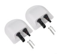 Desiumite Waterproof Abs Cable Panel Cable Junction Box Having on Solar Gland for 26mm² Photovoltaic Wires Weatherproof Rv for Solar Cells Installation Dual Housing Ca(2pcs)