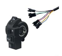 Desiumite Waterproof For Bike Turn Signal Switch for E-For Bike and Scooter, Handlebar Mounted Indicator with 1.7m Cable, Compatible with Electric Rear Lamp(C)