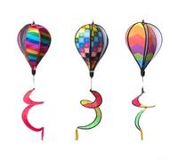 Desiumite Wind Spinner Hot Air Balloon Outdoor Decoration For Garden And Yard, Moving Visual Effect For Parties And Festivals, Plastic Material Designed For Outdoor Use