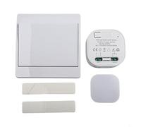 Desiumite Wireless RF433 MHz Remote Control Wall Switch - 1-Gang / 2-Gang / 3-Gang Push Button Light Switch for Indoor & Outdoor Use, IP44 Rated, 100m Open-Air For Rang(1gang 1-1)