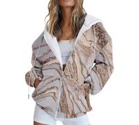 Desiumite Women's 3D Printed Zip-Up Hoodie Loose Fit Polyester | 3D digital print, full-zip closure, loose for relaxed fit, regular length, polyester fabric