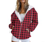 Desiumite Women's 3D Printed Zip-Up Hoodie Loose Fit Polyester | 3D digital print, full-zip closure, loose for relaxed fit, regular length, polyester fabric