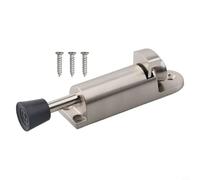 Desiumite Zinc Alloy Door Foot Stopper Holder, Floor Stop Buffer Gate Stay Catch Latch for Home & Garden Door Hardware, Black/Silver/Red Bronze(Silver)