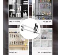 Desiumite Zinc Alloy Sliding and Cabinet Lock Dual Keys Having Display Shell Door Secure for 28mm Thick Glass Panels in Retail or Home Small Glass Large Bulk Options(Small)