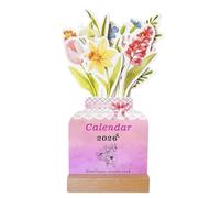 Desk 2026 - Flower Monthly Weekly, Planner with Durable Pages, 2026 with Compact Design, Desk Decor, Set for Appointment Agenda Planning Home Office Supplies School Teacher