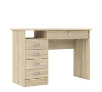 Furniture To Go Function Plus Desk 5 Drawers In Oak Effect, Brown