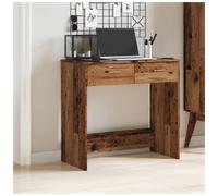 Desk 80x40x75cm Engineered Wood Old Wood Modern Writing Table with Drawer Slim.