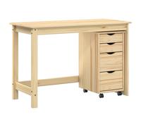 Desk and Rolling Cabinet Set with Drawer with Wheel MOSS 2 pcs Home vidaXL