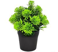 Desk Artificial Plant 16cm for Office Home Bedroom Decor(Green)