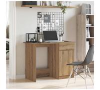 Desk Artisan Oak 100x50x76 cm Engineered Wood Study Table with Drawer HomeStudy