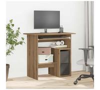 Desk Artisan Oak 80x45x74cm Engineered Wood Writing Desk with Cabinet Storage