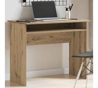 Desk Artisan Oak 90x50x74cm Engineered Wood Compact Storage Workstation Pro UK