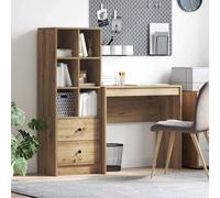 vidaXL Desk Artisan Oak 125.5 x 40 x 127 cm 2 pcs, Brown