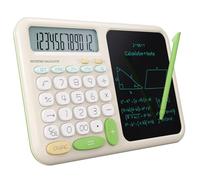 Desk Basic Calculator with Notepad for School Cute Simple Big Button Standard Kawaii Calculator for Desk Back to School Supplies Non Scientific Calculator Green Basic Calculators for Students