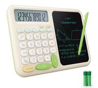 Desk Basic Calculator with Notepad for School ROATEE Cute Simple Big Button Standard Kawaii Calculator for Desk Back to School Supplies Non Scientific Calculator Green Basic Calculators for Students