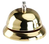 Desk Bell Call Bell Service 3.4 Inch Metal Call with Clear Ringing Sound Mechanical Service Bells for Hotel Restaurant Office and Home Use Gold