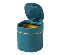 Desk Bin - Desktop Trash Bin With Lid | Small Table Bins | Press-to-Open Trash Can | Multi-Functional Waste Basket | Household Storage Cosmetics Organizer For Cotton Swabs, Paper Scraps