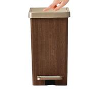 Desk Bin Trash With Lid - Foot-Operated Garbage, Inner Bucket For Bedroom, Step Trash With Soft-Close Foot Pedal | Slim Wastebasket Trashcans For Living Room Bathroom Garage Dorm Room Of