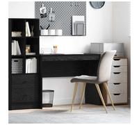 Desk Black Oak 100x40x76cm Engineered Wood Compact Writing Table for Home Study