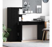 vidaXL Desk Black Oak 133.5 x 50 x 124 cm 2 pcs, Black