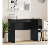 Desk Black Oak 109x50x78 cm Engineered Wood Modern Storage Home Office forStudy