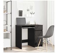 vidaXL Desk Black Oak 86x49x76 cm Engineered Wood