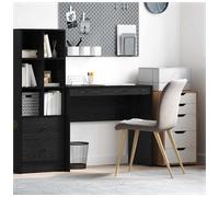 Desk Black Oak 90x40x76 cm Engineered Wood Compact Writing Table Home Office Pro