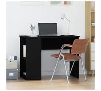 Desk Black Oak Engineered Wood 100x55x75cm Modern Storage Office Gaming LargeTop