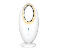 Desk Bladeless Fan - Small Table Fan with Touch Control & LED Light - Small Quiet Cooling Fan - USB Rechargeable Oscillating Fan - Personal Portable Fan for Office Home Bedroom