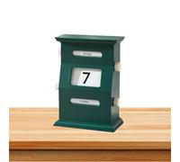 Desk Block Calendar - Retro Wooden Date Display Blocks | Reusable Desktop Calendar Decoration for Office, Home, Classroom, for Colleagues, Friends, Famil